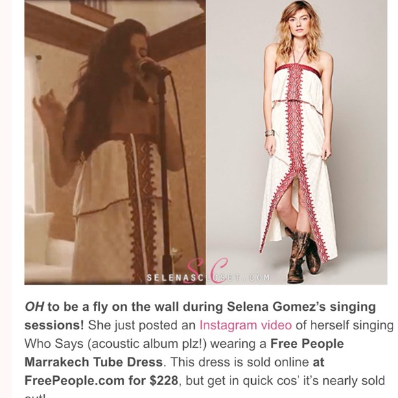 Free People Strapless Dress - White and Red